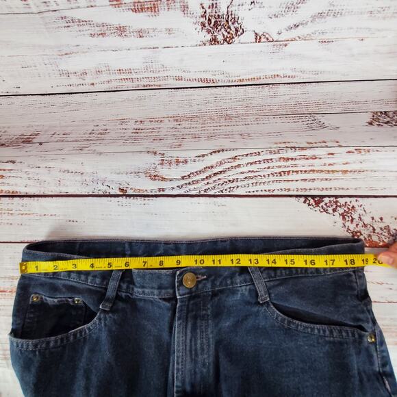 Men's Sz 40 Black Baggy Jeans Rugged Western Straight Leg Cowboy Gorpcore Denim - Picture 7 of 10